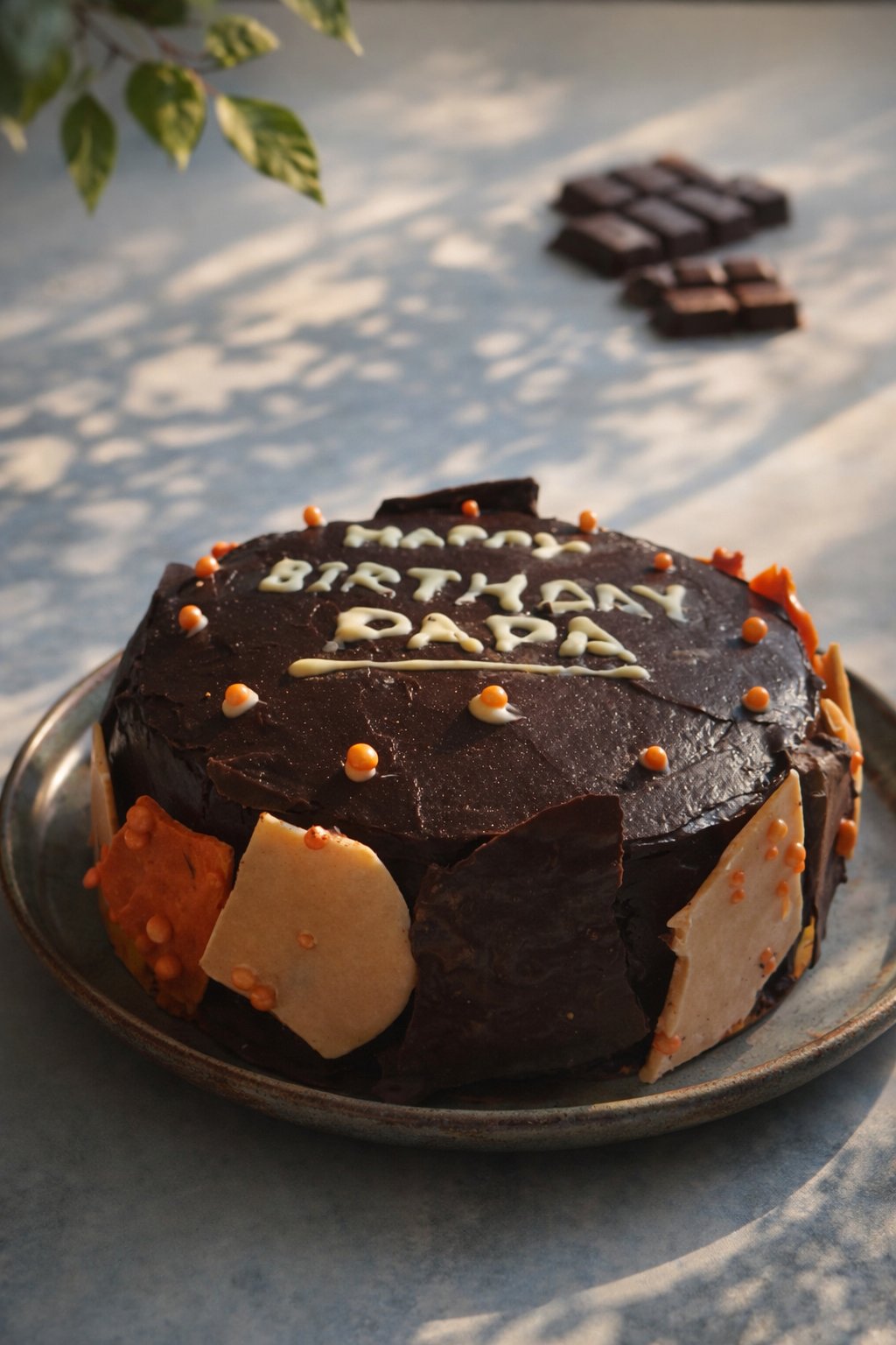 Custom birthday chocolate cake