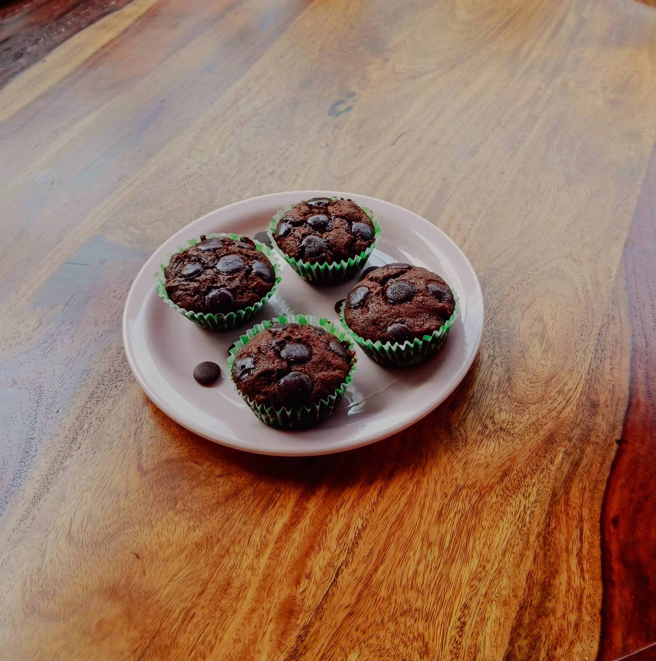 Chocolate chip cupcakes real photo