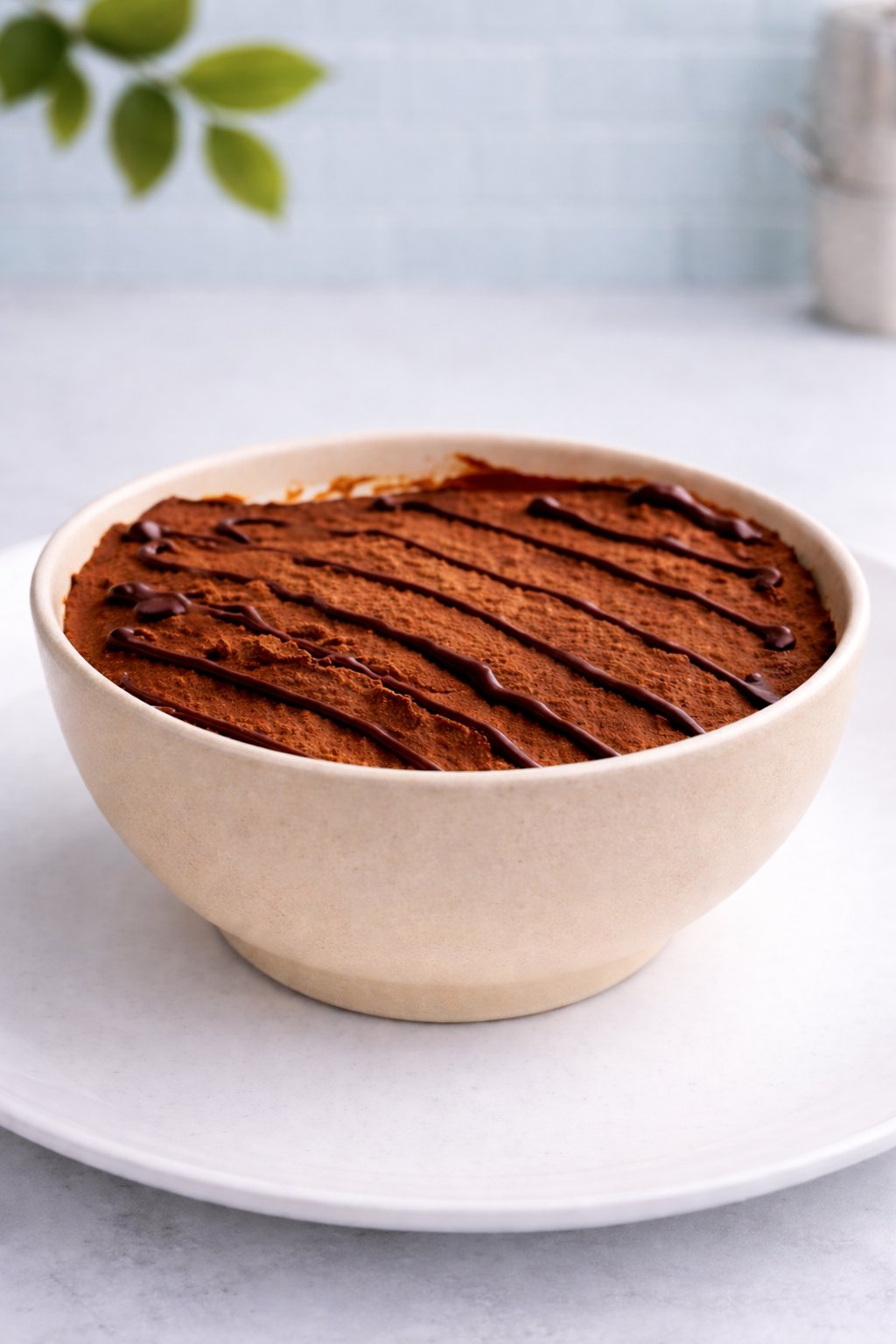 Chocolate mousse in a bowl